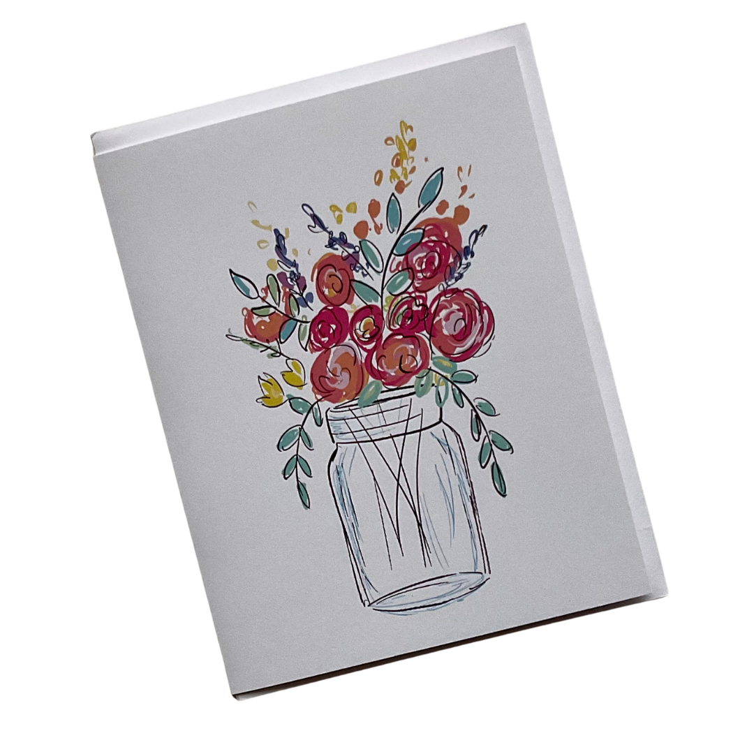 Roses in a Jar Notecard