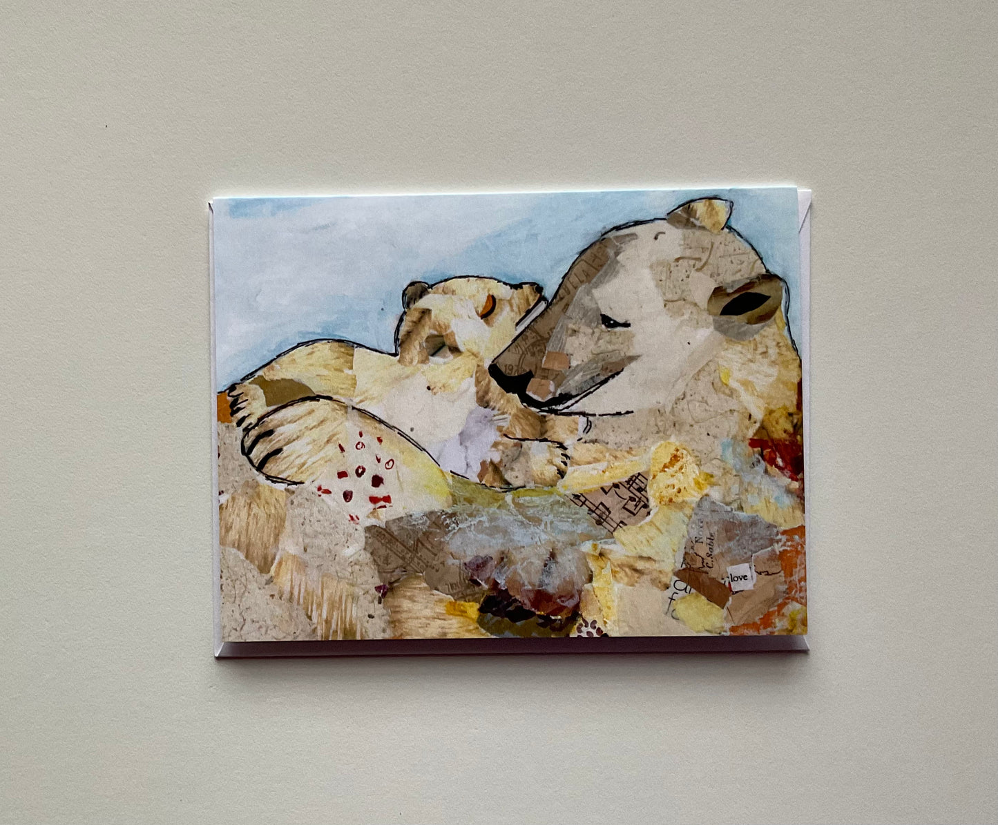 Bear And Pup Notecard
