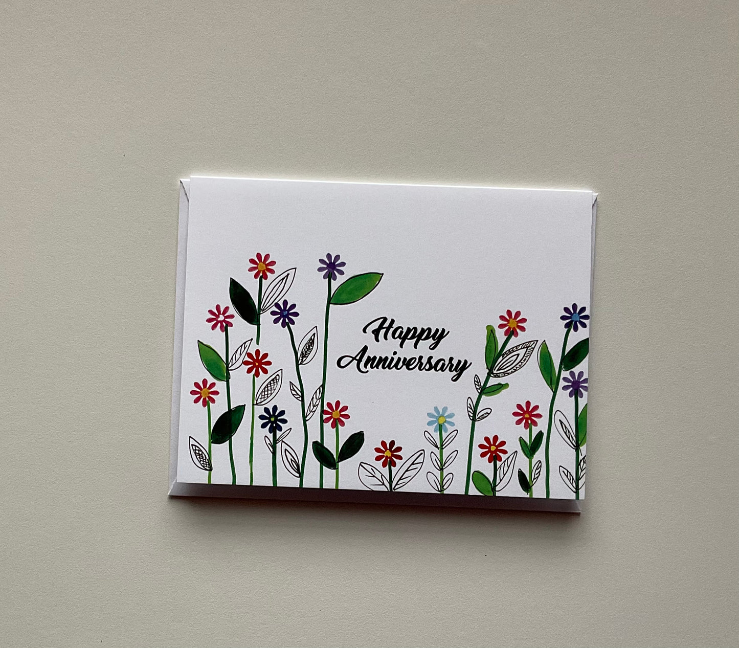 Happy Anniversary Floral Notecard