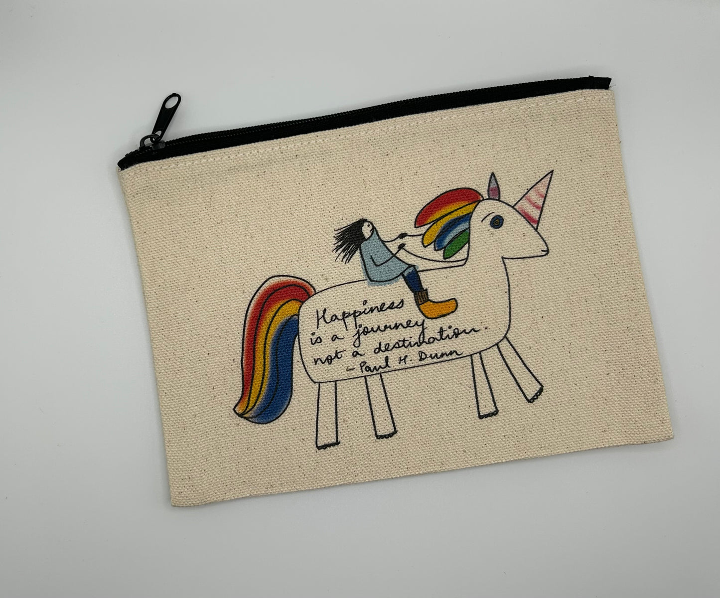 Happiness Canvas Pouch