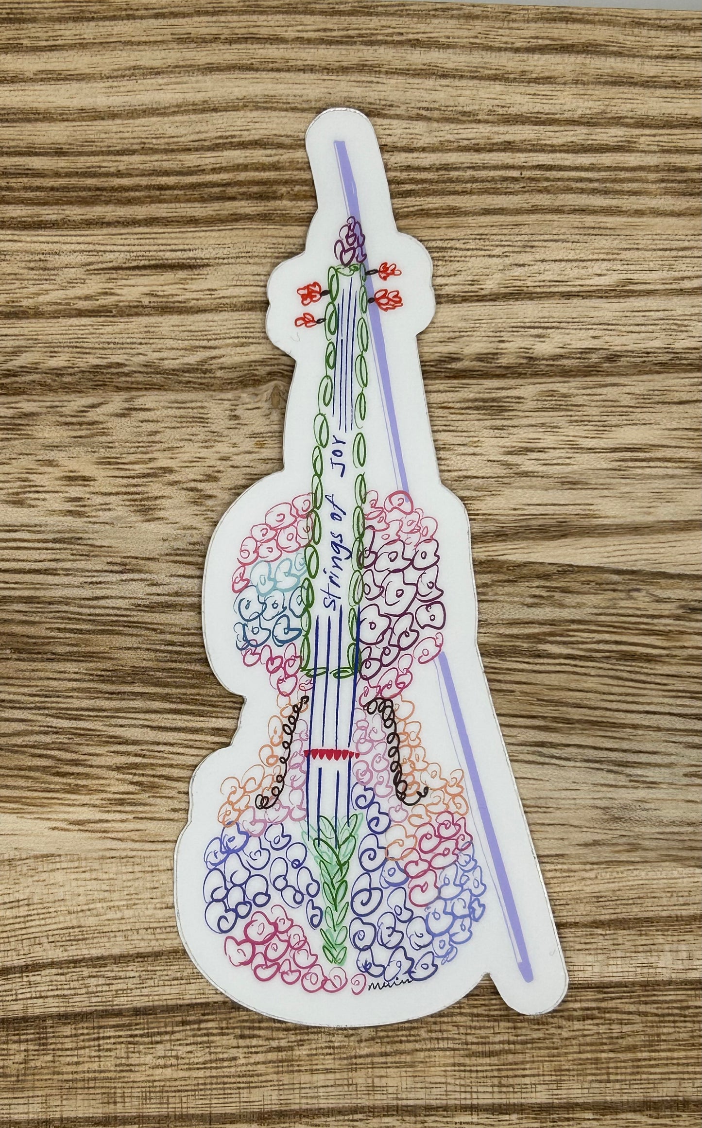 Strings of Joy Sticker