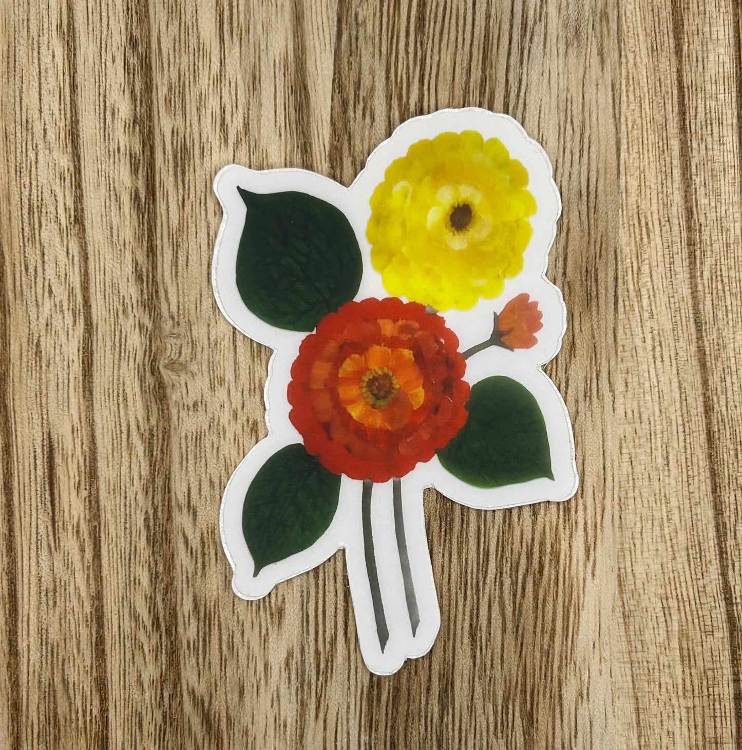 Flower Red Yellow Sticker