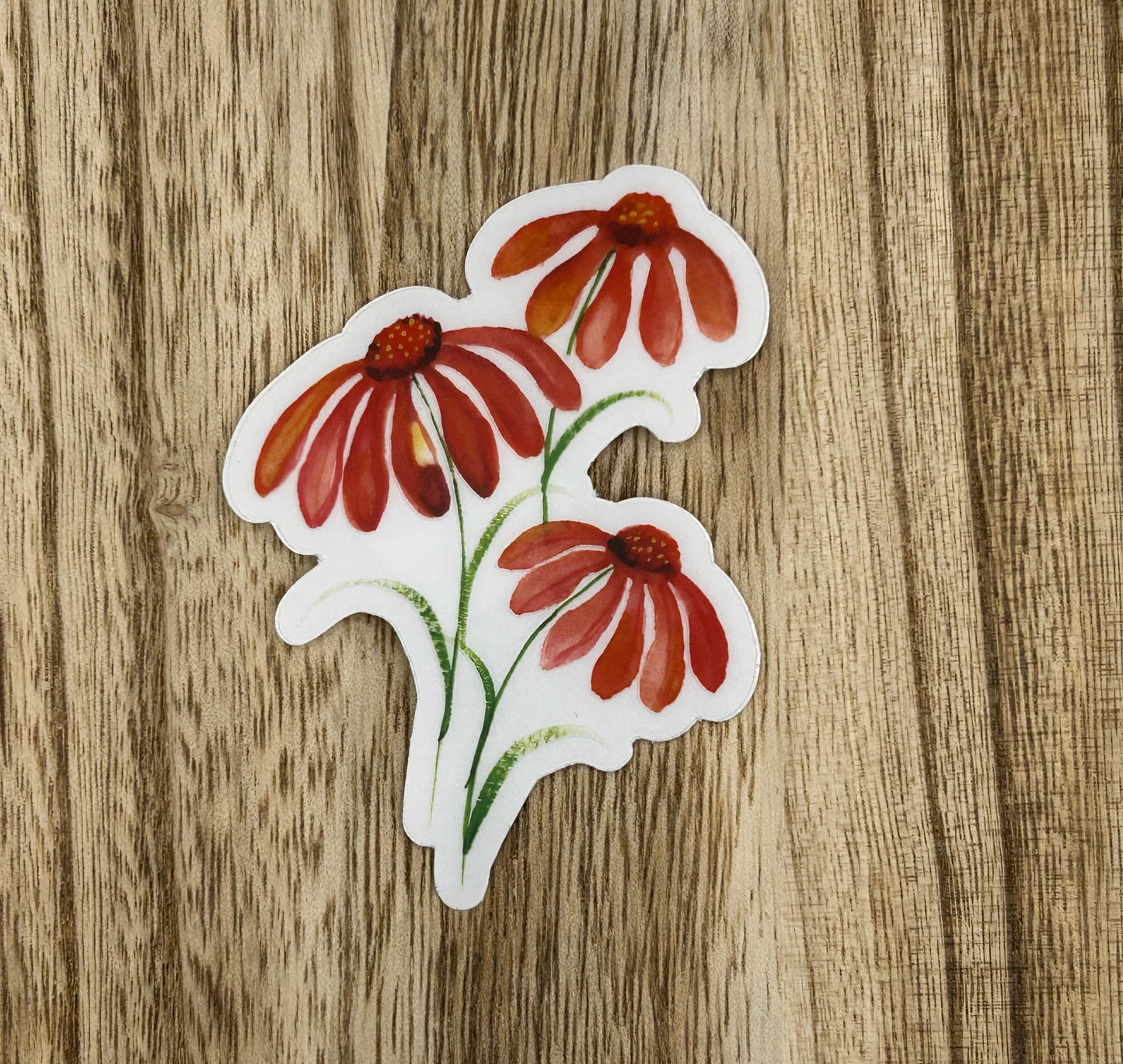 Flower Red Daisy Sticker