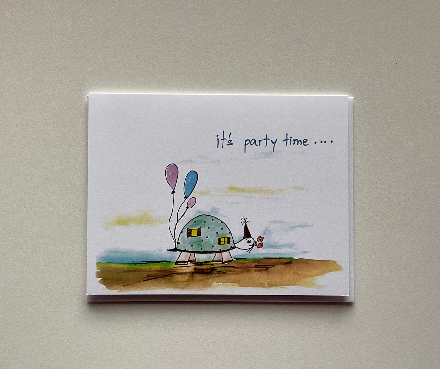 Party Turtle Notecard