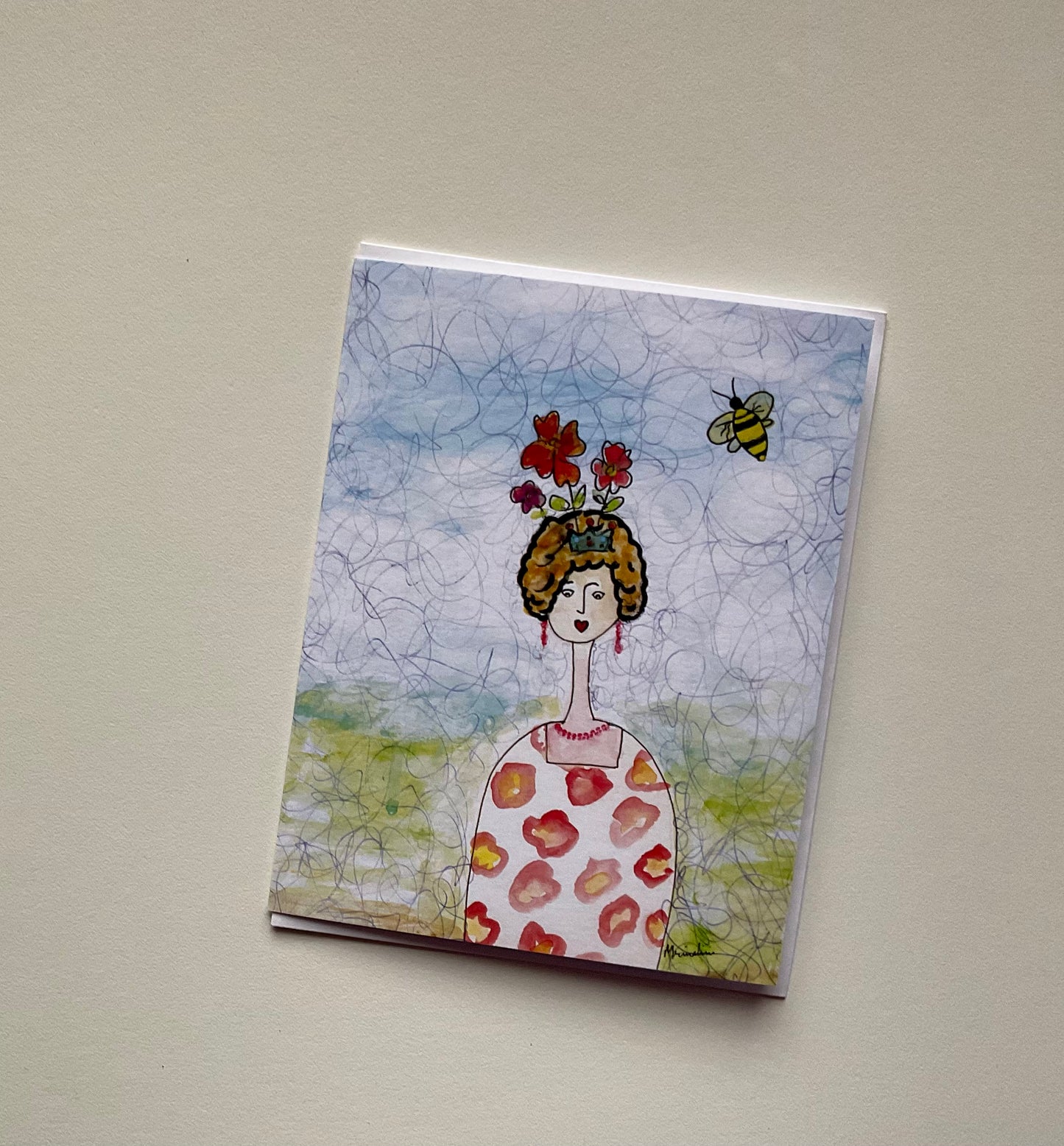 Queen Bee Notecard