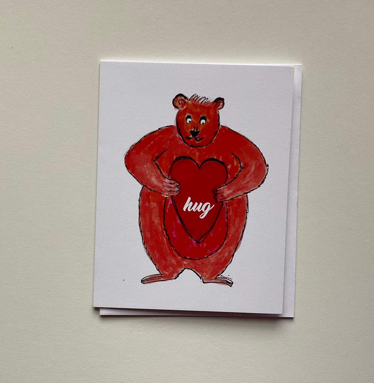 Bear Hug Notecard