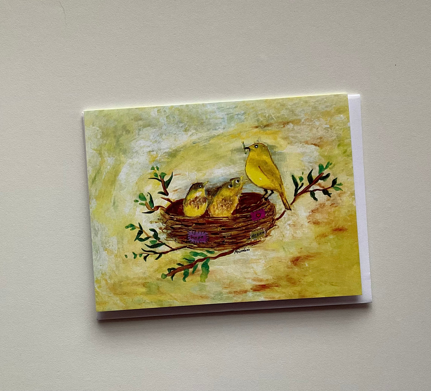 With Mom Notecard